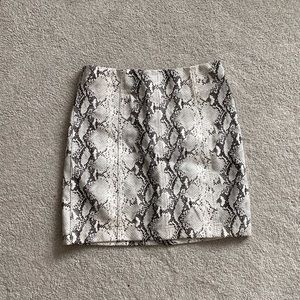 SNAKESKIN MINI SKIRT